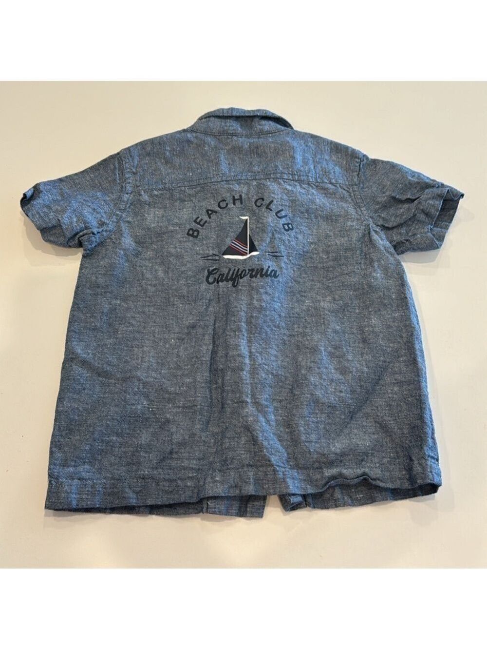Janie and Jack Blue Short Sleeve Button Down Shirt